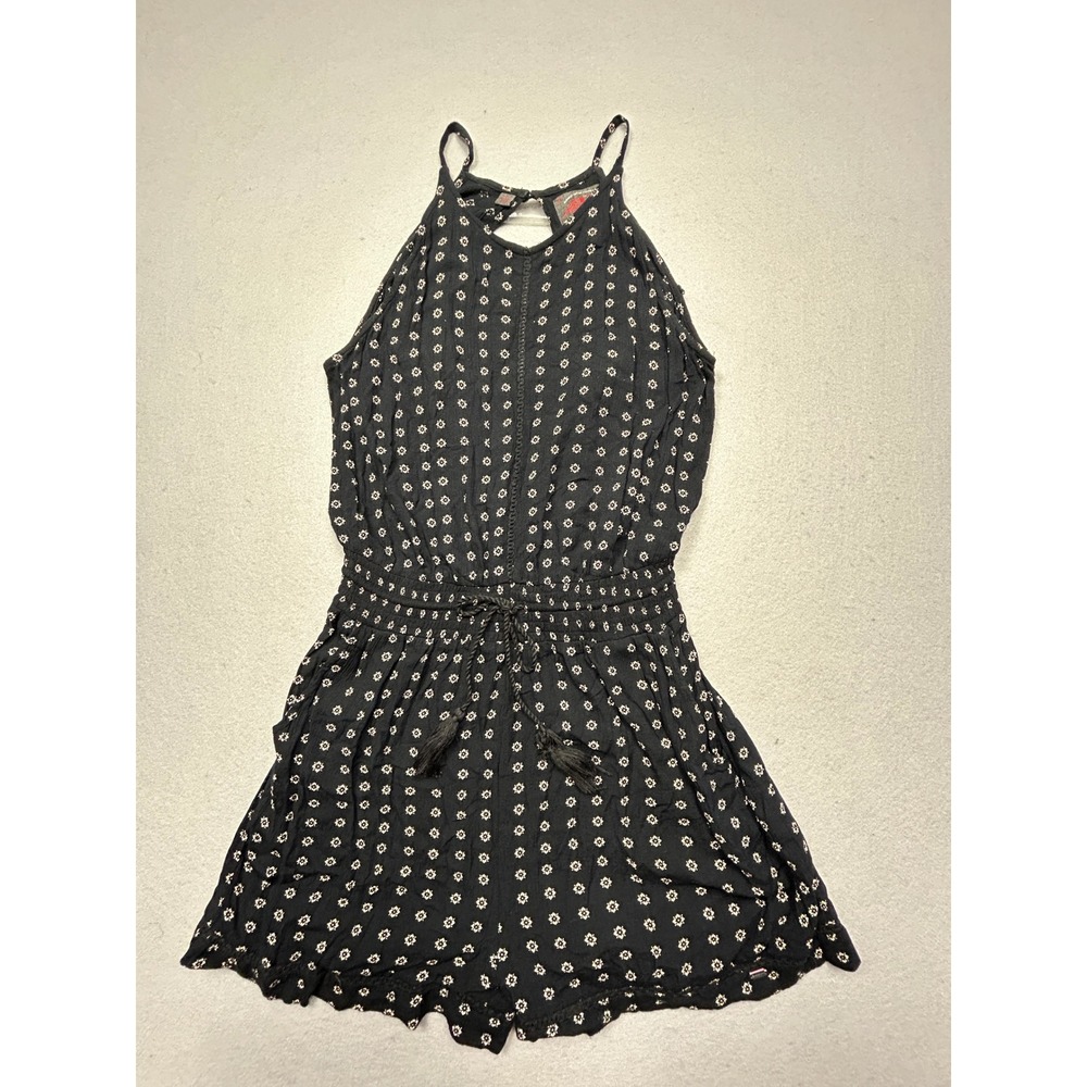 Superdry Romper Viscose Black Floral Medium Womens